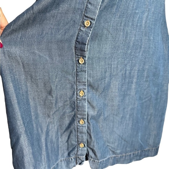Cloth & Stone Blue Tencel Sleeveless Dress Size Medium - Picture 6 of 17
